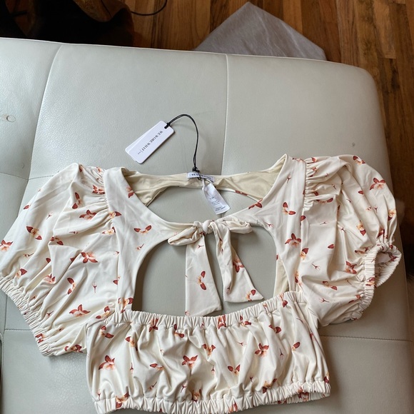 WeWoreWhat Swim Lily Top Flowers and Emily Bottom - Picture 10 of 11